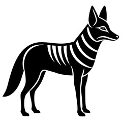 Jackal silhouette vector icon illustration art