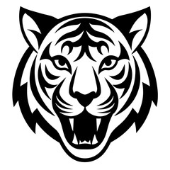 Animal tiger head vector icon illustration art