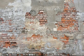Brick walls that have not been covered with cement - generative ai