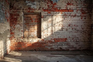 Brick walls that have not been covered with cement - generative ai