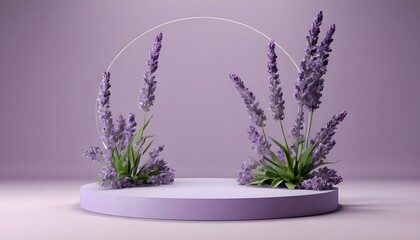 Lavender Podium Flower Background Purple Product N