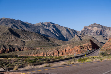 Rock formations in the Virgin River Gorge in NW Arizona