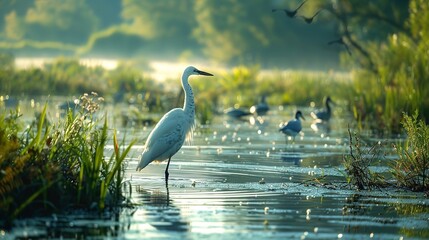 A vast lovely array of native animals and plants are nourished by the distinctive ecosystem of wetland tropical parts, which attract an array of wildlife and space, Generative AI.