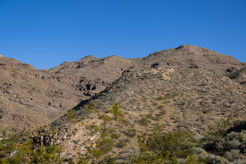 Rock formations in the Virgin River Gorge in NW Arizona