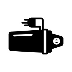 Vector solid black icon for Starter