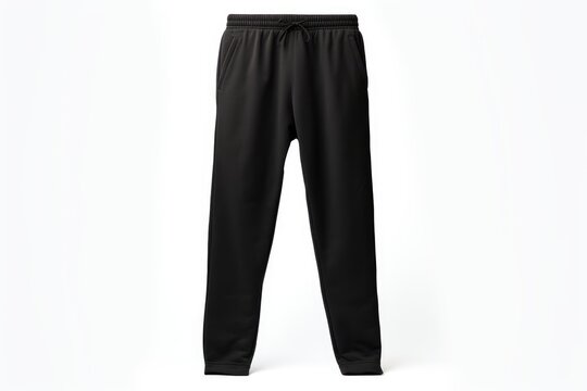black sweatpants for mockup on white background