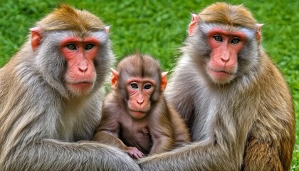 Precious Moments: Mother and Baby Japanese Macaques in Serene Embrace 