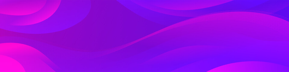 Dynamic Violet Blue Wave Banner. Add dynamism to visuals with this abstract design featuring gradient waves. Ideal for headers, promotional banners, and graphic elements with modern and dynamic feel