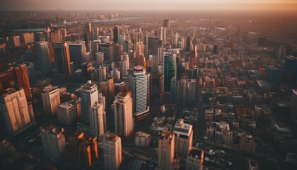 Obraz premium The center of the metropolis photo from a height