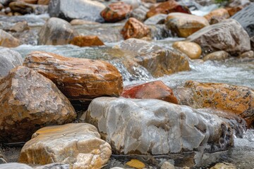 natural stone that is often found in rivers - generative ai