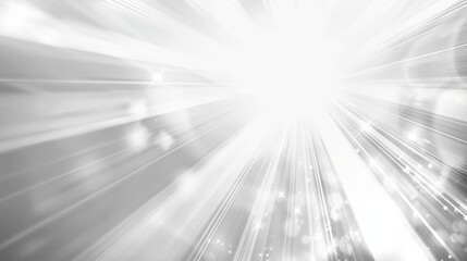 Abstract white background with light rays and glow