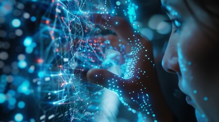 A person browsing the internet with their mind scrolling through articles and clicking links without ever lifting a finger..