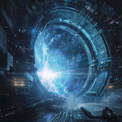 Stellar Gateway: A Futuristic Portal to Other Dimensions






