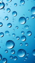 Close-up of water drops on blue background