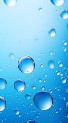 Close-up of water drops on blue background