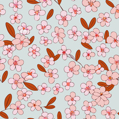 seamless pattern with  flowers