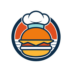 Logo burger with a chef's hat on top