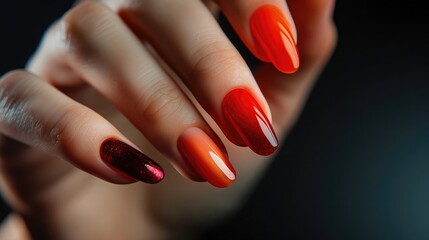 Experience the elegant transformation as the beautiful manicure process unfolds