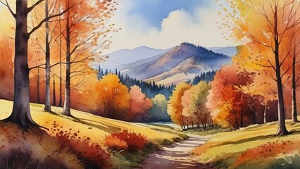 Obraz premium autumn landscape in the mountains
