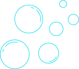 Water Bubbles Outline Illustration Vector