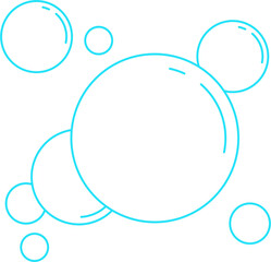 Water Bubbles Outline Illustration Vector