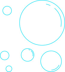 Water Bubbles Outline Illustration Vector
