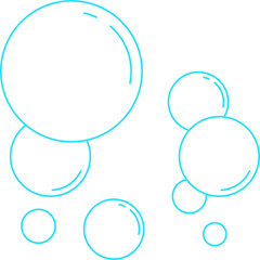 Water Bubbles Outline Illustration Vector