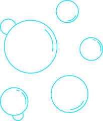Water Bubbles Outline Illustration Vector