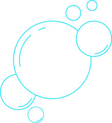 Water Bubbles Outline Illustration Vector