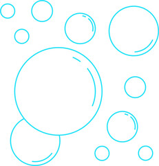 Water Bubbles Outline Illustration Vector