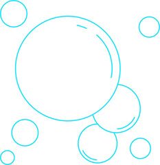Water Bubbles Outline Illustration Vector