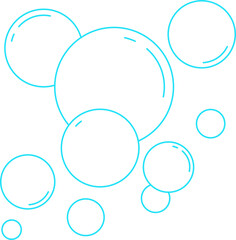 Water Bubbles Outline Illustration Vector