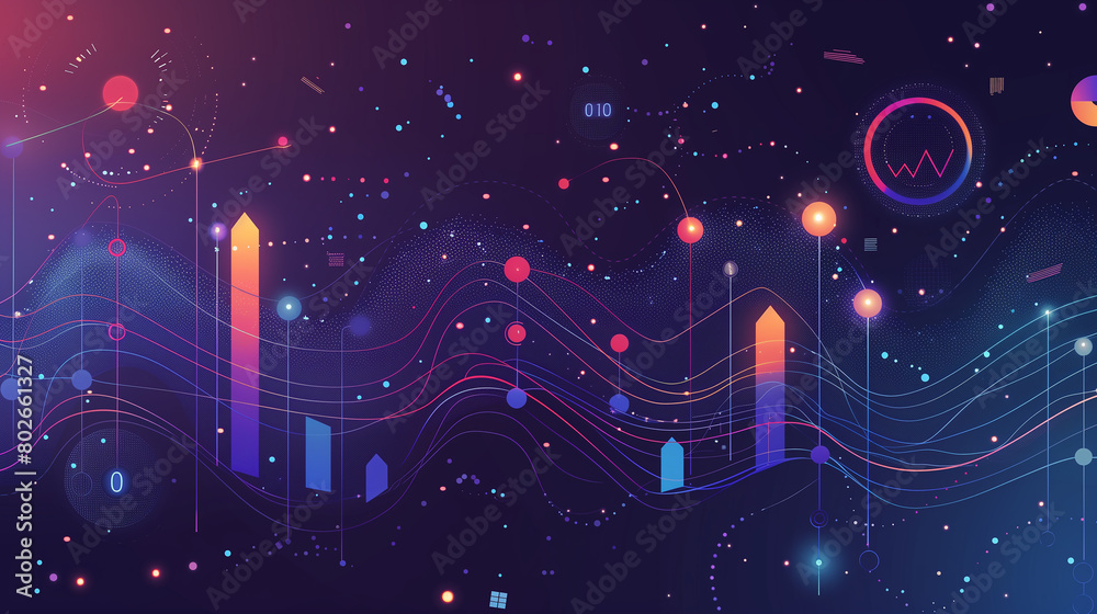 Poster explore data science and analytics through online courses covering machine learning, data visualizat