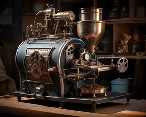 Fototapeta premium coffee roaster, vintage coffee roaster