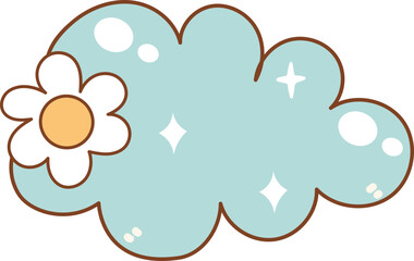 cloud with sunflower