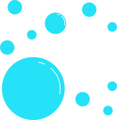 Blue Water Bubbles Illustration Vector