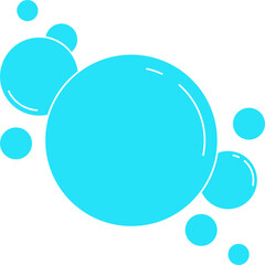 Blue Water Bubbles Illustration Vector