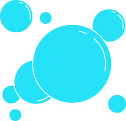 Blue Water Bubbles Illustration Vector