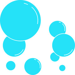 Blue Water Bubbles Illustration Vector