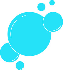 Blue Water Bubbles Illustration Vector