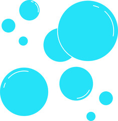 Blue Water Bubbles Illustration Vector