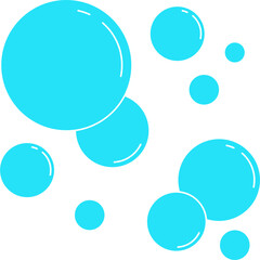 Blue Water Bubbles Illustration Vector
