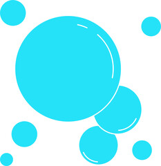 Blue Water Bubbles Illustration Vector