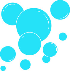 Blue Water Bubbles Illustration Vector