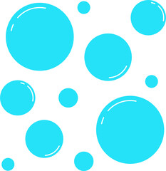 Blue Water Bubbles Illustration Vector