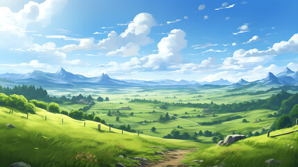 Obraz premium landscape with mountains and sky