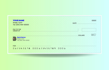 Gradient blank check template design