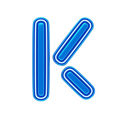 Obraz premium K Letter 3D Shape Neo Futurist Text