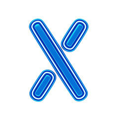 Obraz premium X Letter 3D Shape Neo Futurist Text