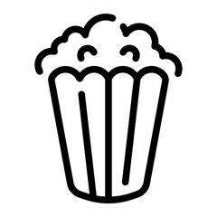 popcorn Line Icon
